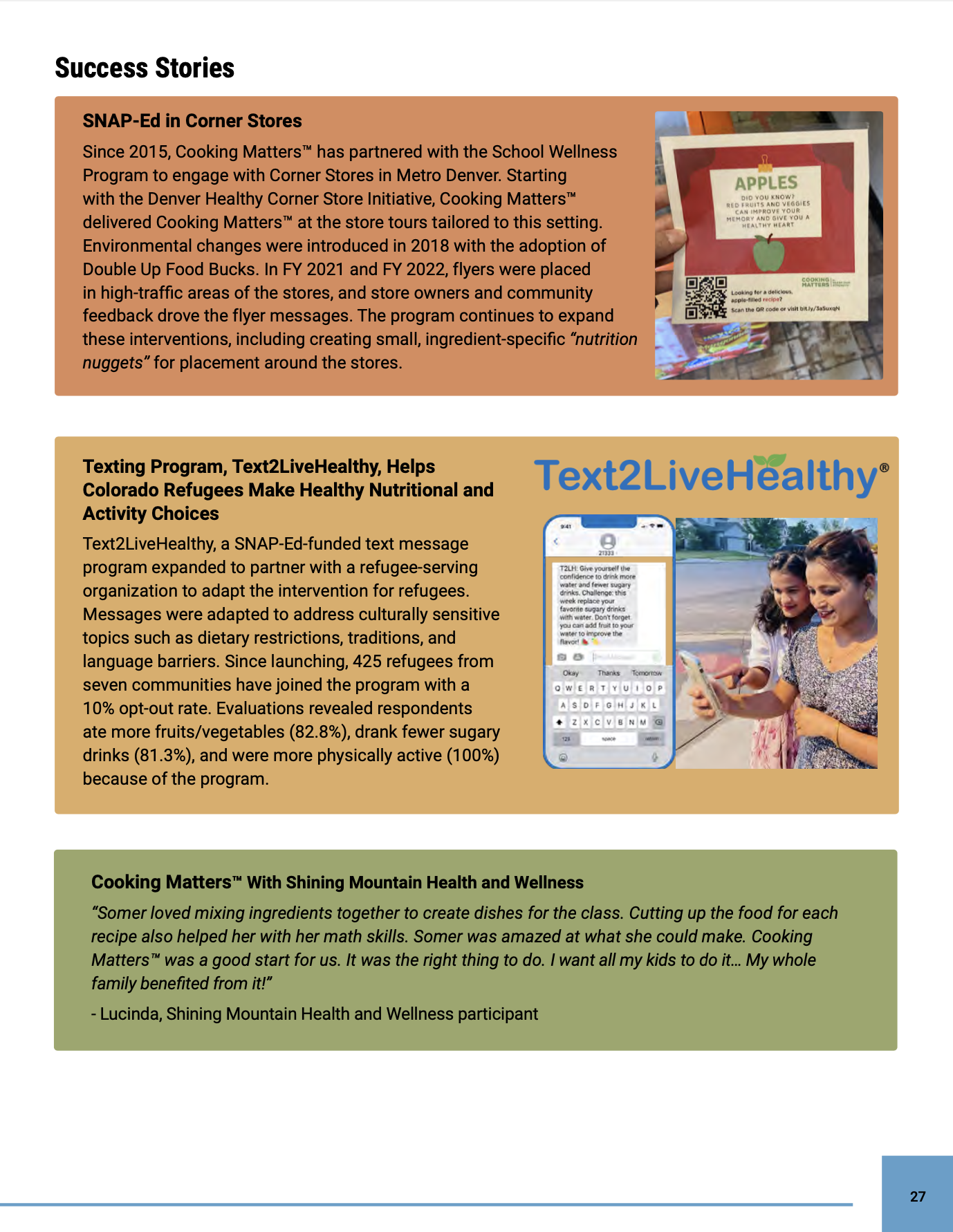 SNAPEd Colorado Department of Human Services